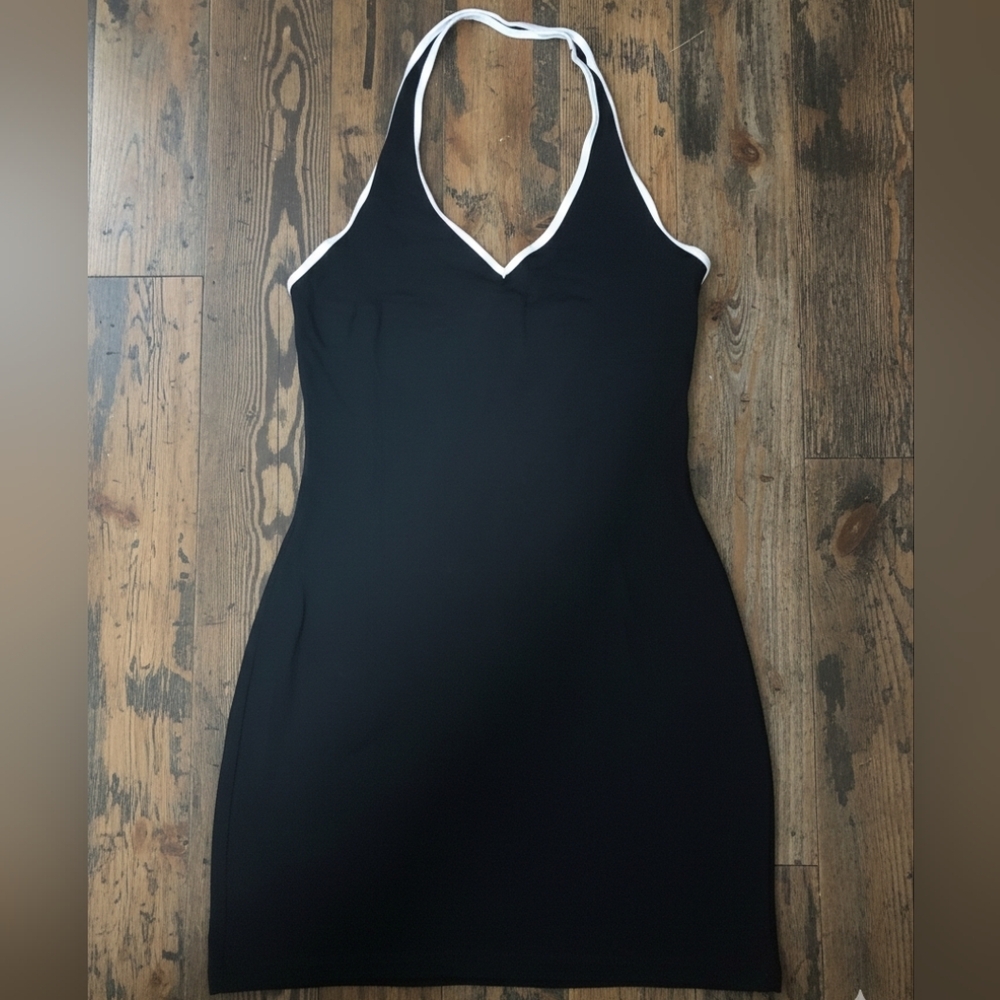 H&M Black and White Backless Dress